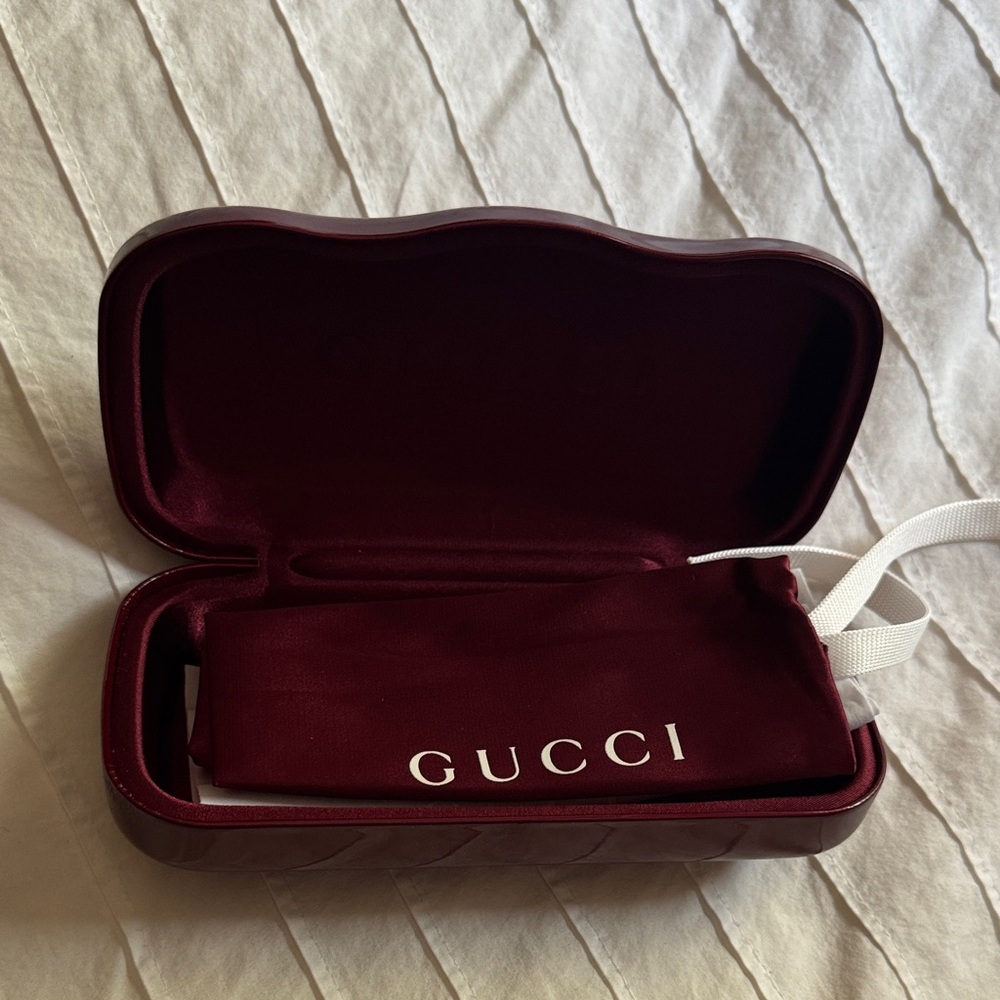 Gucci Deep Red Eyewear Case
